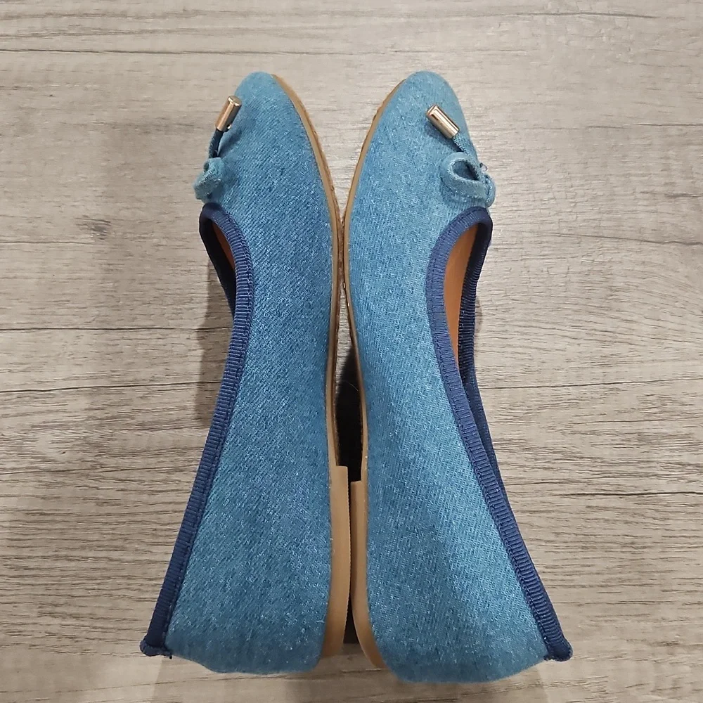 Mossimo Blue Jean Bow Flats Girl's size 1